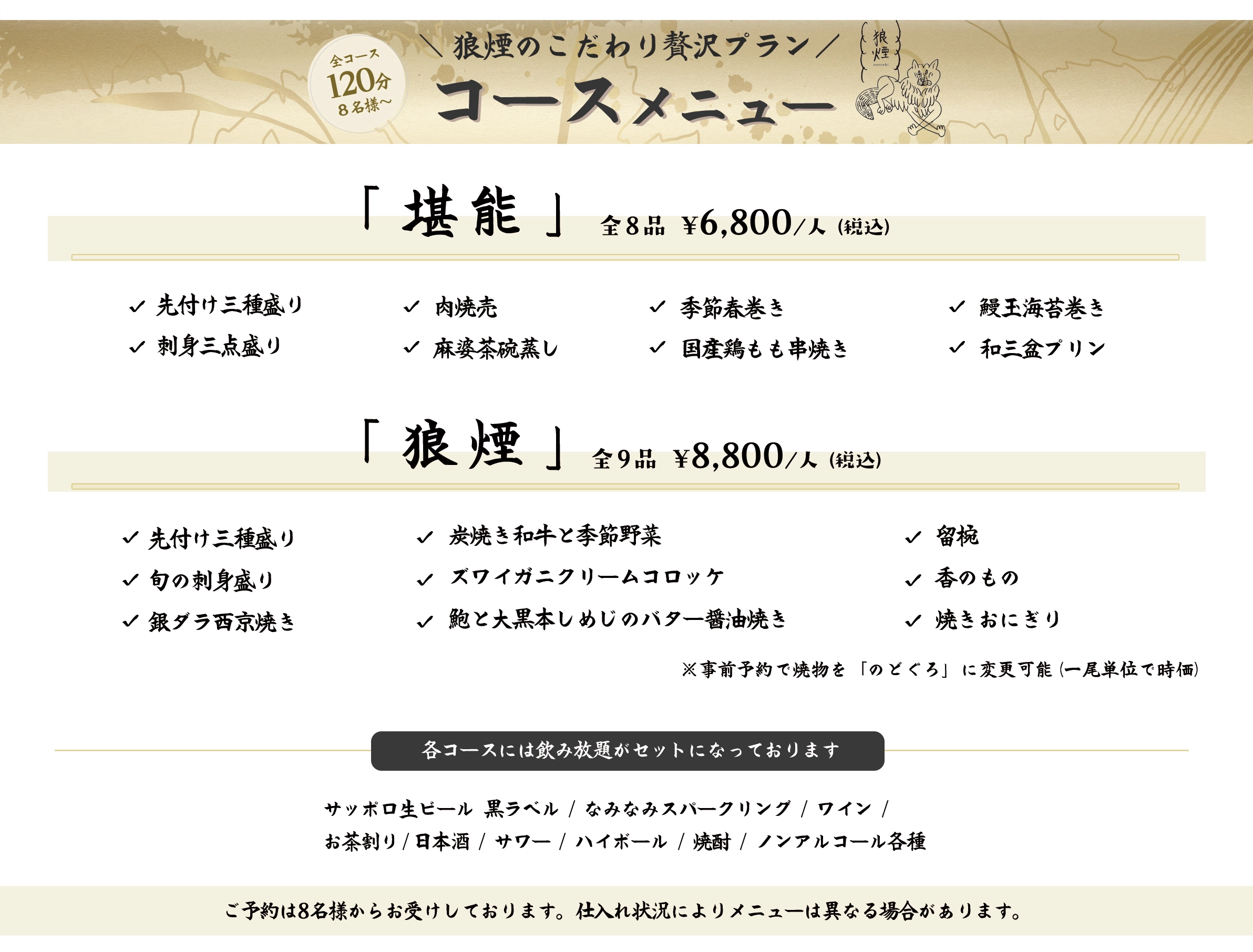 コースメニュー