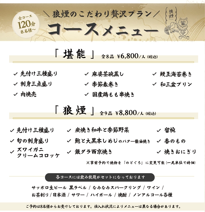 コースメニュー